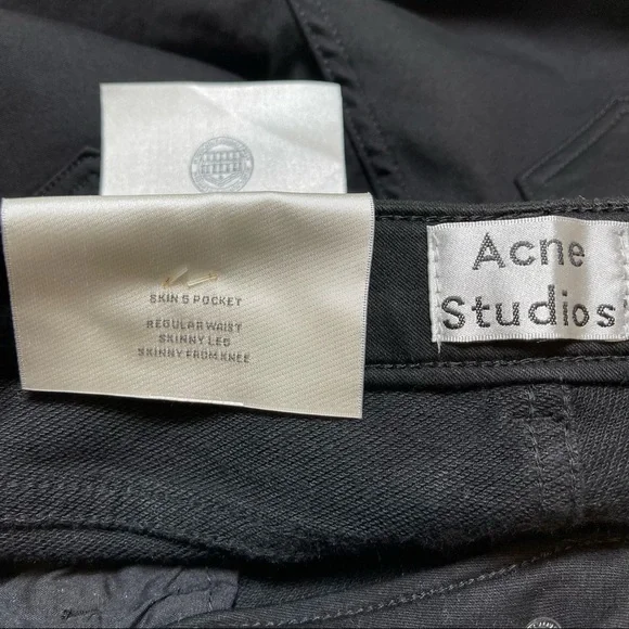 Acne Studios New Skin 5 Used Black Jeans Size 28 / 32 - Picture 12 of 12